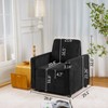 Kumasinova Retractable 3 Seater Sofa,Corduroy Couch with Side Pockets,Wheels,Couches for Living Room,Apartment,Office - 3 of 4
