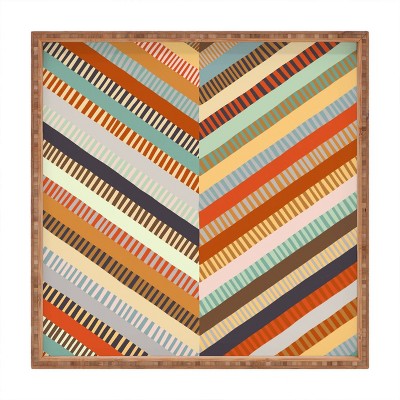 17" Wood Alisa Galitsyna Grandmother's Quilt Large Square Tray - society6