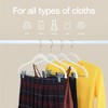 10-pack Velvet Hanger - Ultra-Thin Ivory Hangers with Clips - Non-slip Hangers for Skirts and Pants - Homeitusa - 2 of 4