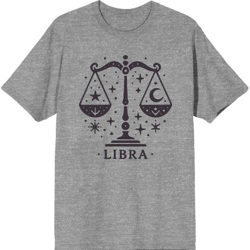 Libra Zodiac Sign Adult Crew Neck Short Sleeve Tee - image 1 of 2