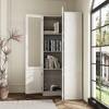 FUFU&GAGA Grey Modular Combination Decorative Cabinet, Any combination can be assembled, Frosted Glass Door, Create Elegant Home Space - 3 of 4