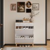 Tiramisubest 32 Inch Shoe Storage Cabinet Flip Drawer Shoe Cabinet Hidden Storage Narrow Entryway Organizer Space-Saving Shoe Rack - 2 of 4