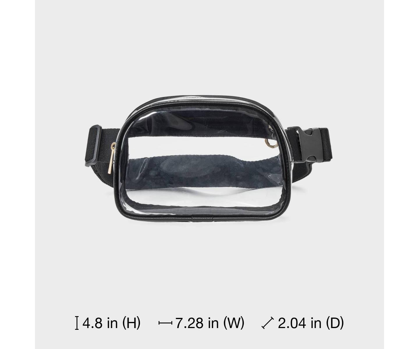 Прозрачная поясная сумка для стадиона Universal Thread Essential Belt, Clear/Black — фото 6