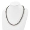 Black Bow Jewelry 8.5mm Stainless Steel, Gold Tone Plated Byzantine Chain Necklace, 24in - 3 of 4