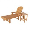 WestinTrends Malibu 2 Piece Adirondack Poly Reclining Chaise Lounge With Arms & Wheels - 3 of 4
