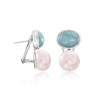 Ross-Simons 13.5-14mm Cultured Pearl and 10.00 ct. t.w. Aquamarine Earrings in Sterling Silver - 3 of 4
