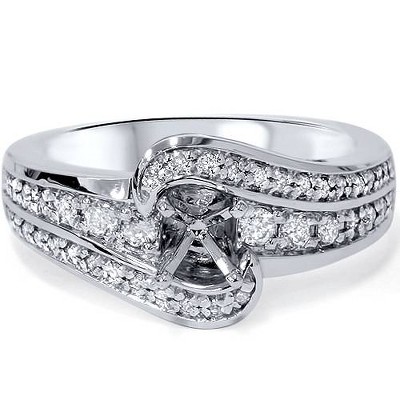 Pompeii3 1/3ct Diamond Engagement Setting 14K White Gold