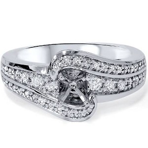 Pompeii3 1/3ct Diamond Engagement Setting 14K White Gold - 1 of 4