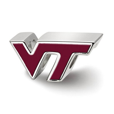Black Bow Jewelry Sterling Silver Virginia Tech Hokies NCAA Bead Charm