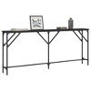 vidaXL Console Table Black 70.9 in.x9.1 in.x29.5 in. Engineered Wood - 3 of 4