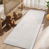 Luxury Modern Plush Fluffy Velvet Rug 5 x 8 ft, Faux Wool Rugs with  Non-Slip & Washable,for Bedroom Living Room Nursery - 2 of 4