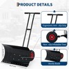 Snow Shovel Pusher for Driveway, Large 39" W Snow Shovel Pusher with Wheels, with Snow Removal Adjustable Angle & Height Handle for Sidewalk - 2 of 4