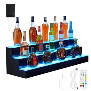 Acrylic Wall-Mounted Multifunctional Cabinet with Display and Storage Shelves, Suitable for Home and Commercial Bars, Gatherings, and Parties - 1 of 3