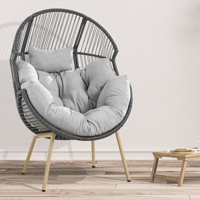 Outdoor PE Wicker Egg Chair for Balcony