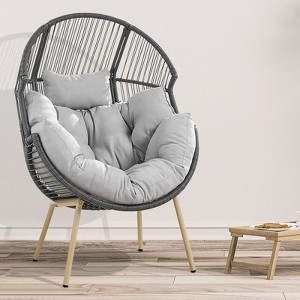 Outdoor PE Wicker Egg Chair for Balcony - 1 of 4