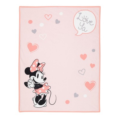 Lambs & Ivy MINNIE MOUSE Picture Perfect Baby Blanket - Pink, Animals, Disney