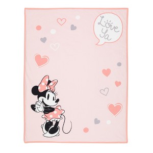 Lambs & Ivy MINNIE MOUSE Picture Perfect Baby Blanket - Pink, Animals, Disney - 1 of 4