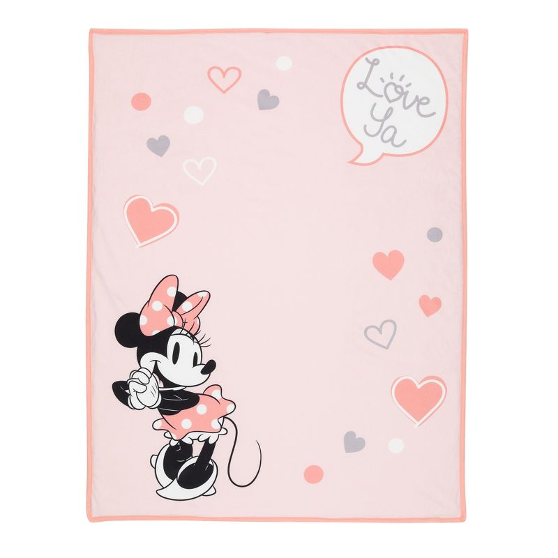 Lambs & Ivy MINNIE MOUSE Picture Perfect Baby Blanket - Pink, Animals, Disney, 1 of 7