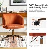 Ottaviano Corduroy Swivel Barrel Task Office Chair with Height-adjustable | ARTFUL LIVING DESIGN - 4 of 4
