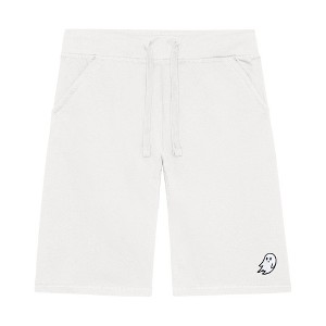 Dalix Ghost Embroidered Short Soft Fleece Relaxed Drawstring Fit Lounge Mens - 1 of 4