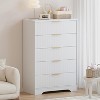 47" Fluted 5-Drawer Dresser, Engineered Wood w/ Gold Handles, Modern Storage Cabinet - 2 of 4