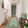 Acekool Washable Area Rug, Non-Slip Floral Botanical Carpet, Soft Low Pile Throw Rug for Living Room Bedroom Kitchen, Stain Resistant - 3 of 4