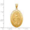 Black Bow Jewelry 14k Yellow Gold, Solid Oval Miraculous Medal Pendant - 4 of 4