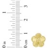 14k Yellow Gold 10mm Radiating Textured Flower Earrings - 4 of 4