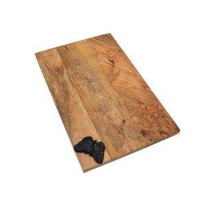 SEVOBAL Serving Platters Butterfly Wooden Platter, Whimsical Serving Board for Elegant Entertaining, Family Parties, Brown, 10"*16"*1" - 1 of 4