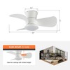 Parrot Uncle 31" White Indoor Flush Mount Integrated LED Ceiling Fan, Modern - 3 of 4