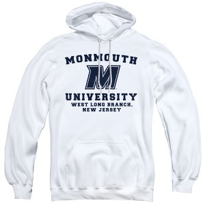 Monmouth University Official Circle Logo Adult Pull-Over Hoodie, Athletic Heather - 1 of 4