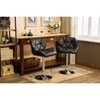 Roundhill Furniture Glasgow Contemporary Tufted Adjustable Height Hidraulic Bar Stools, Black, Set of 2 - 2 of 4