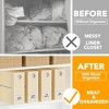 SpaceAid® 4-Pack Bed Sheet Organizers and Storage, Foldable Sheet Organizers for a Linen Closet, Beige - image 3 of 4