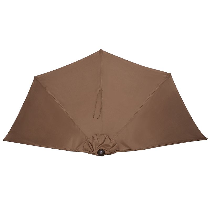Nature Spring 9-ft Easy Crank Half Patio Umbrella - Small Canopy for Balcony, Table, or Deck, 4 of 8