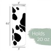 Elanze Designs Black and White Moo Cow Pattern 20 ounce Stainless Steel Travel Tumbler with Lid For Your On The Go Beverages - 2 of 4