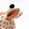 INFURNIC Baby and Toddler Learning Toys Ultra Soft Handmade Giraffe Plush for Early Cognitive Development Play, Peach, 13"*9"*1" - 3 of 4
