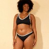Women's Textured Low-Rise Contrast Binding Cheeky Coverage Bikini Bottom - Shade & Shore™ - 4 of 4