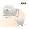 NicBex Comfy Bean Bag Chair Sofa for Adults with Back Support, Faux Fur Bean Bag Chair with Stuffed Floor for Living Room, Bedroom, Apartment - 2 of 4