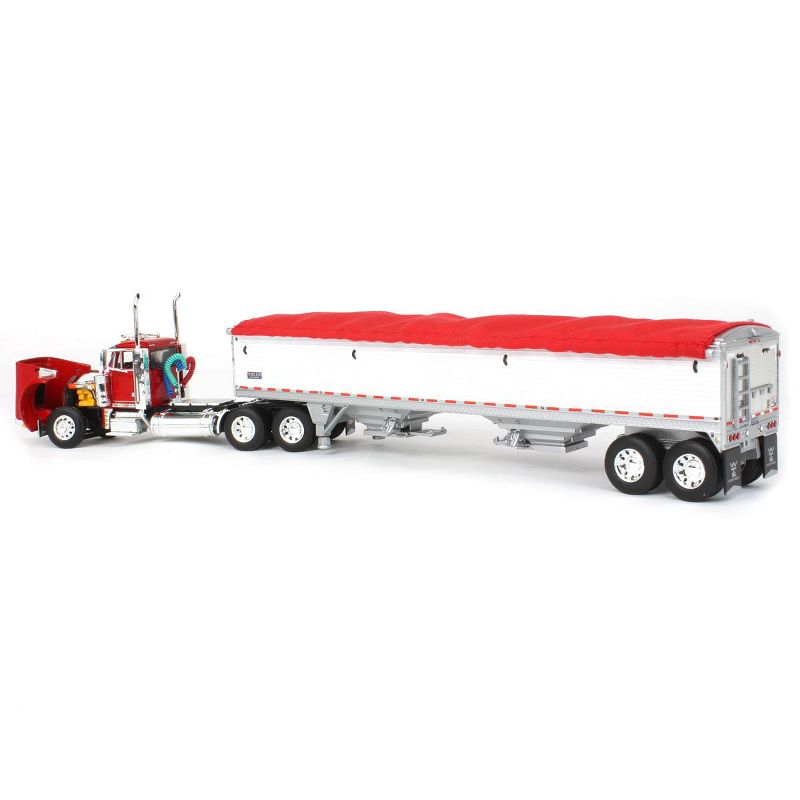 First Gear DCP 1/64 Red Peterbilt 379 Day Cab with White Wilson Pacesetter Grain Trailer 60-1765, 4 of 6