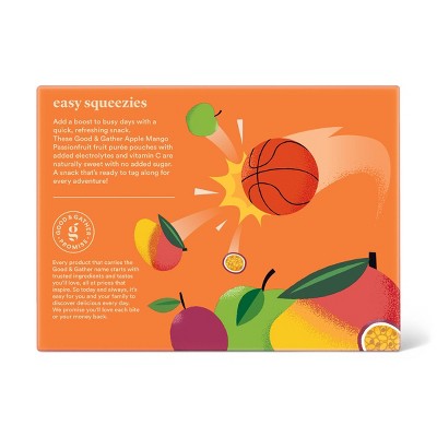 Apple, Mango, Passionfruit Applesauce with Electrolytes and Vitamin C Pouches- 31.7oz/10ct - Good & Gather™
