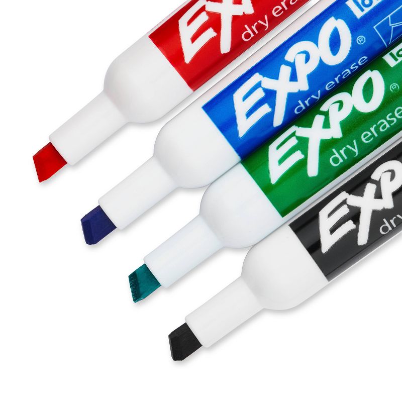 Expo 4pk Dry Erase Markers Chisel Tip Multicolored, 4 of 10