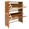 YIYIBYUS Rattan Shoe Cabinet with 2 Flip Drawers Entrance Free Standing Shoe Rack - 3 of 4