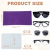 Unique Bargains Velvet Soft Squeeze Top Eyewear Bags with Cleaning Cloth 7.1" x 3.5" 3 Pcs - 2 of 4