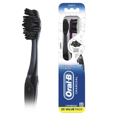 Oral-B Charcoal Soft Whitening Therapy Toothbrush - 2ct