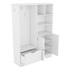 Lycvki Multi-functional Hall Tree with Storage Shelves and Drawers - 3 of 4