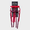 Girls' 4pk Long Tail Satin Bow Claw Clip Set - art class™ Maroon/Red - 2 of 3