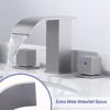 WOWOW Square 8 in. Widespread Double Handle Waterfall Bathroom Faucet - 3 of 4