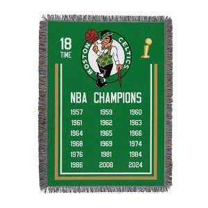 NBA Boston Celtics 2024 NBA Multi Historic Woven Tapestry Throw Blanket 48 x 60 inches - 1 of 4
