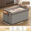 3 Pack Storage Bins w/Lids, Wardrobe Storage Organiser, Stackable Storage Bin, Foldable Storage Baskets w/Handle, Closet Organizers & Storage Boxs - 2 of 4