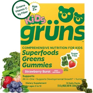 Grüns Kids' Sugar-Free Superfoods Greens Gummies - 72ct/12 Servings - 1 of 4
